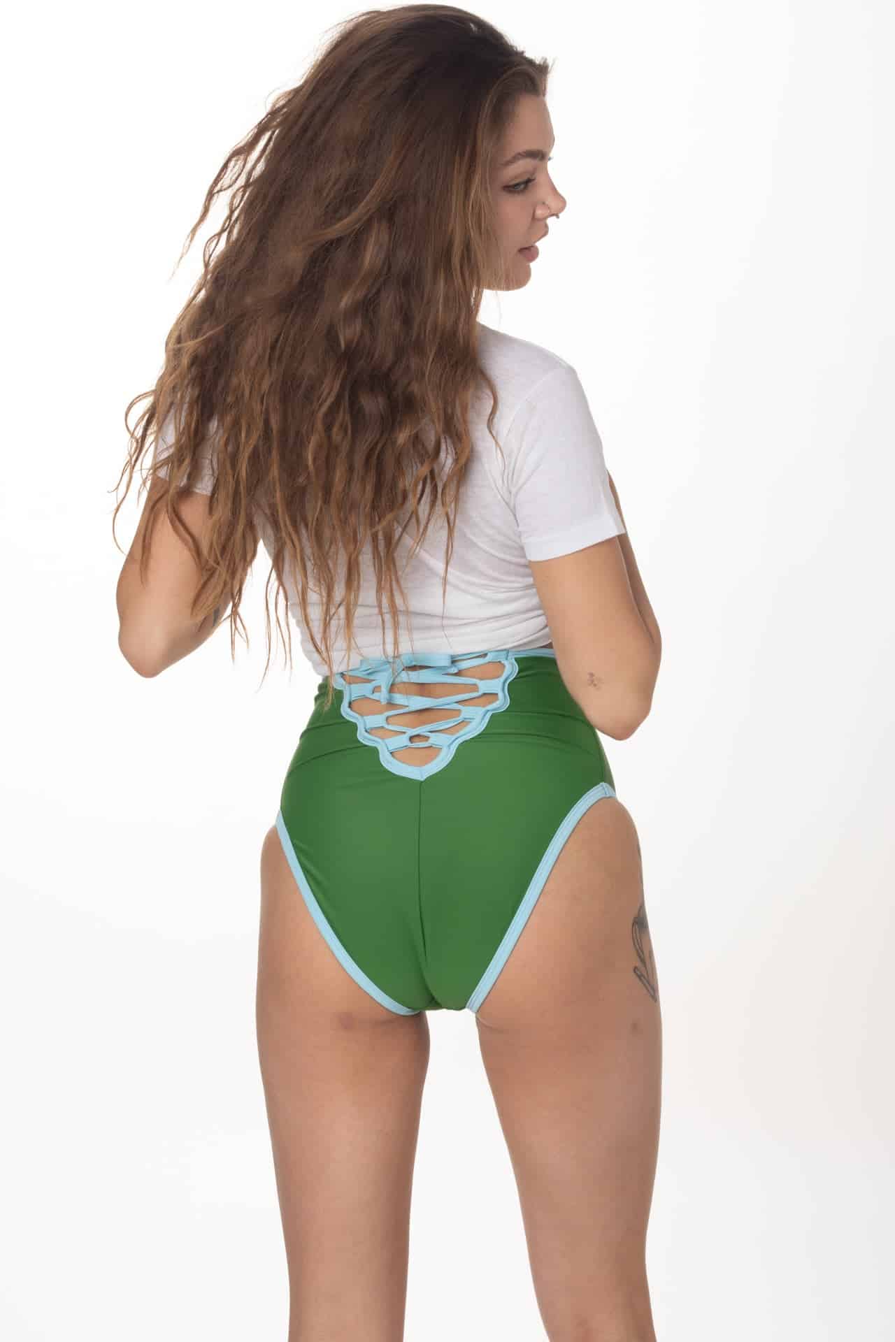 Deep Dive Lace Up Swim Bottom