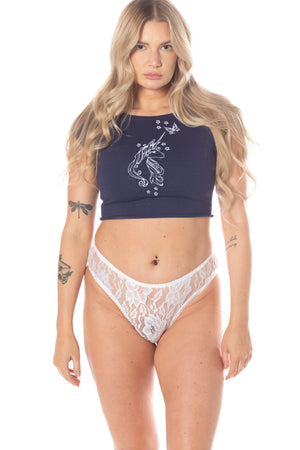 Rts veiled lace boomerang underwear