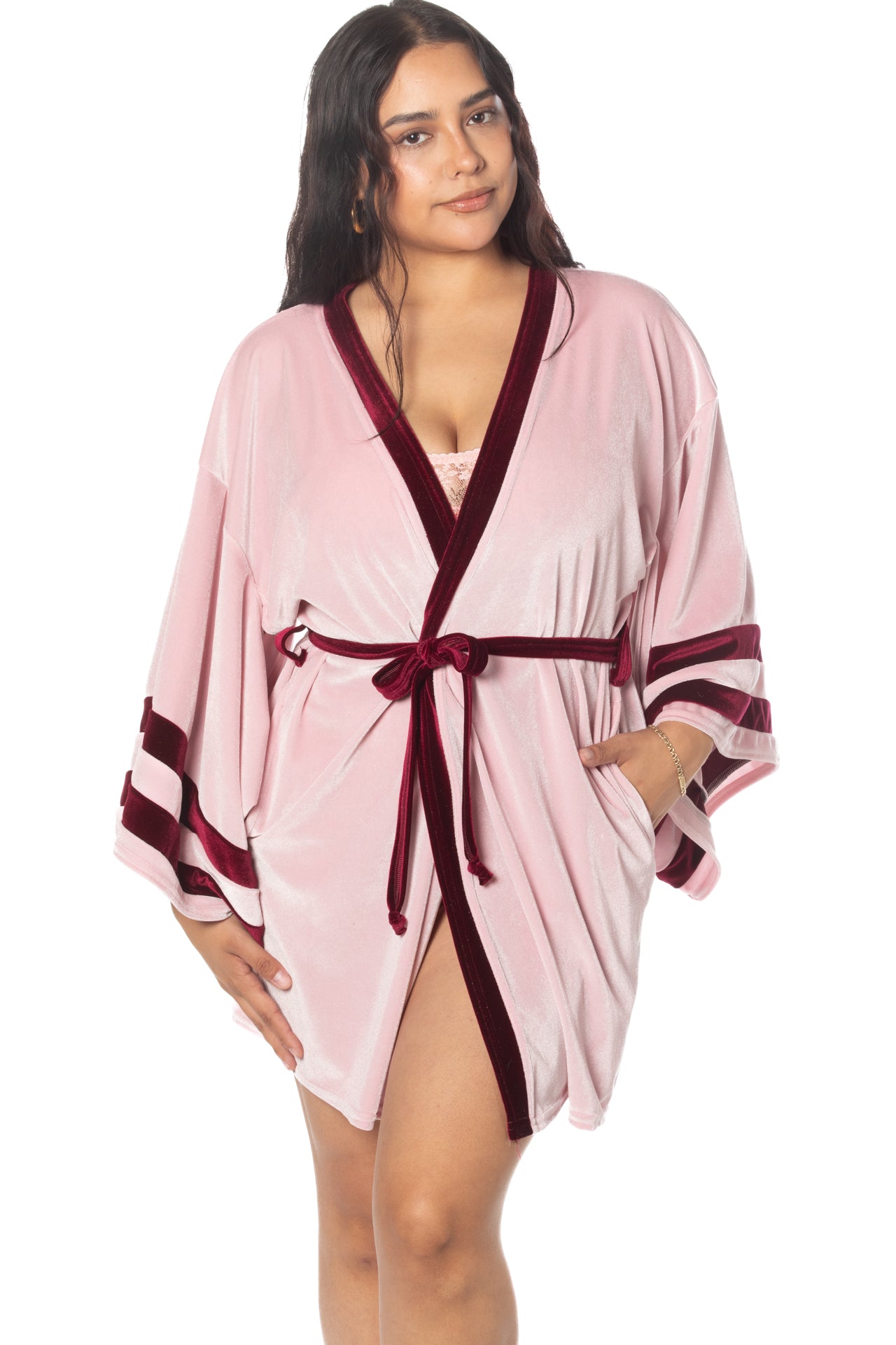 Velvet short robe