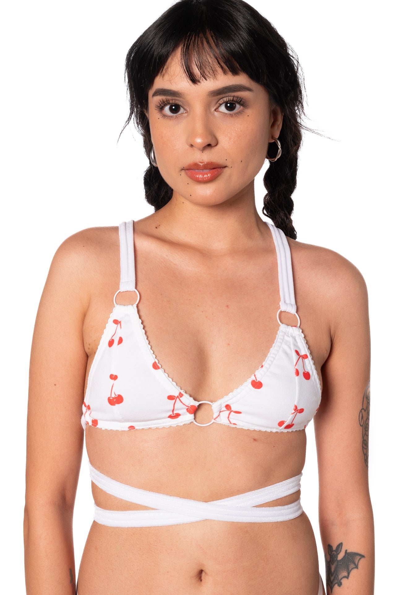 Cotton pirouette triangle bralette