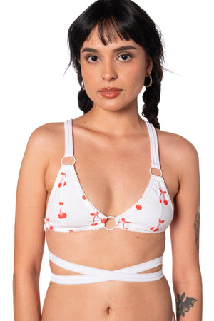 Cotton pirouette triangle bralette