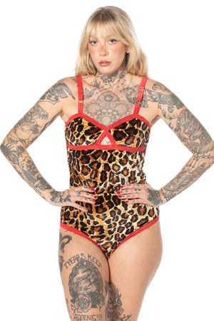 RTS KITTY VELVET OUVERT BODYSUIT