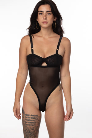 Mesh thong bodysuit