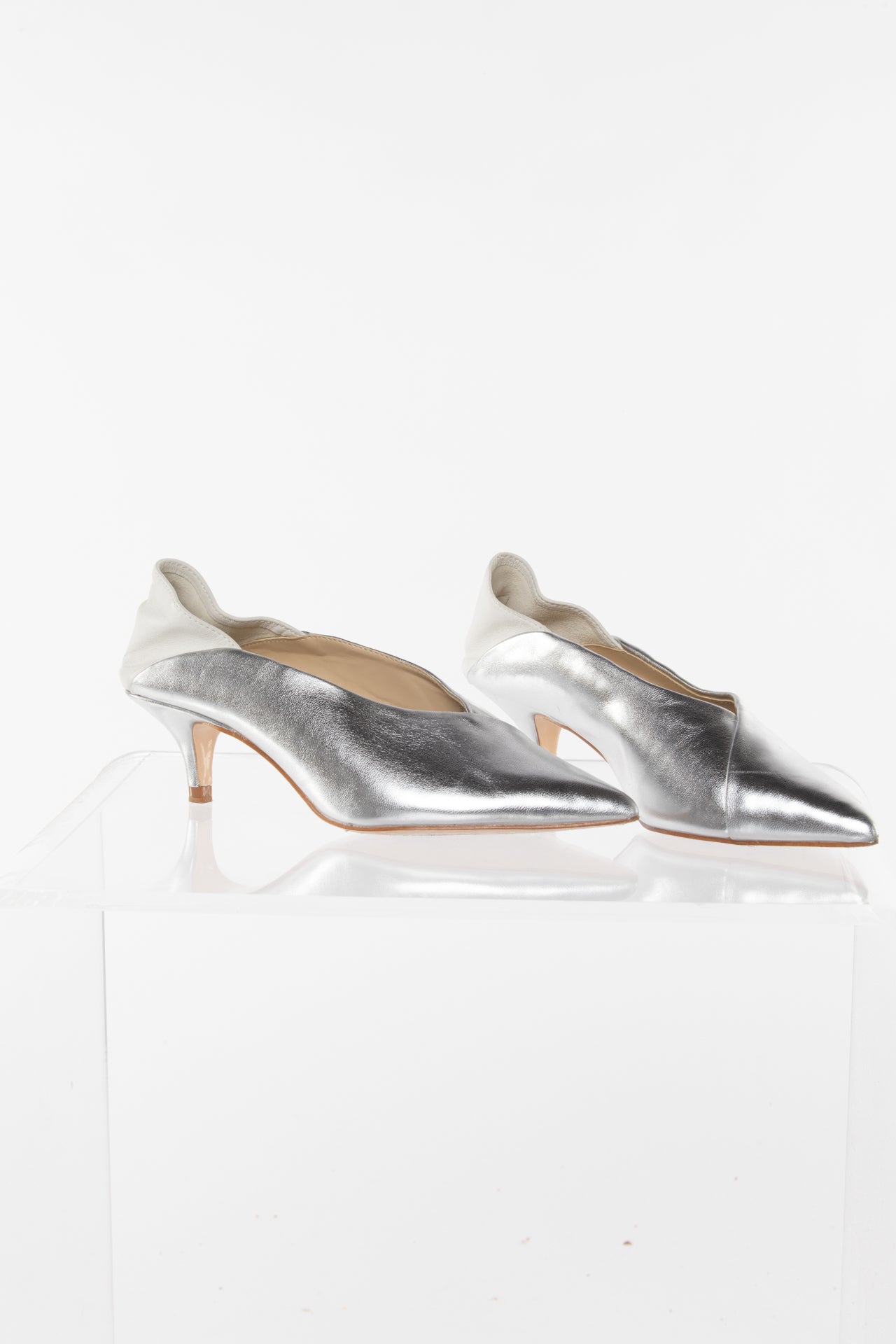 Silver Kitten Heel Shoes - Shop on Pinterest