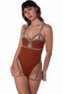 Cotton Harness Thong Bodysuit