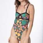 Ultra Chronic Printed Cotton Thong Bodysuit