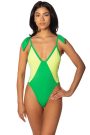 Grasshopper Deep-V One-Piece Swimsuit