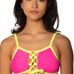 Retroletta Lace-Up Swim Top