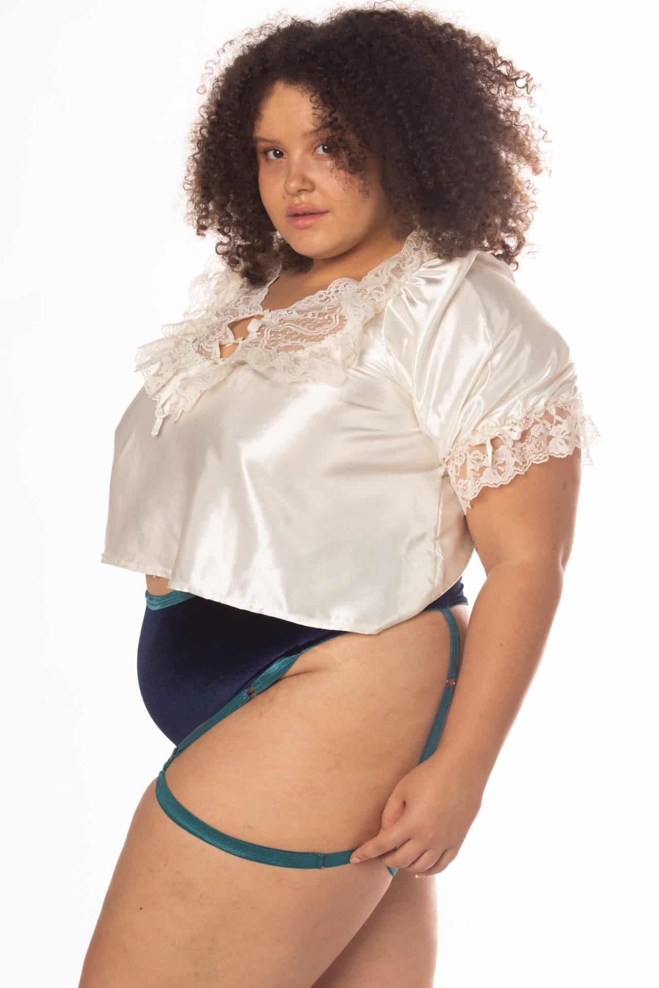 Velvet Harness Thong Underwear