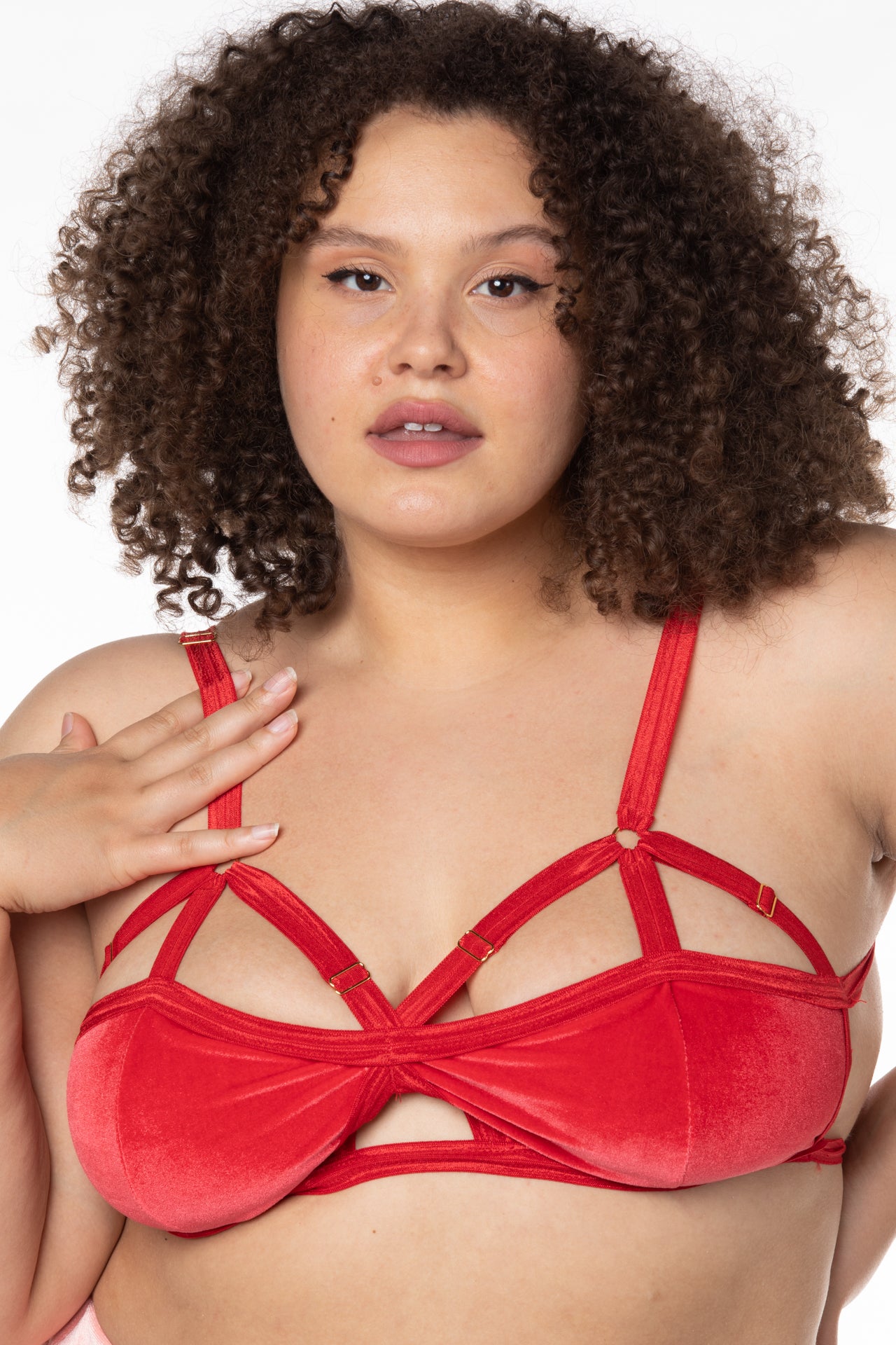 Dynomite Velvet V-Strap Bralette