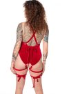 VELVET PIROUETTE OUVERT CHEEKY HARNESS BODYSUIT