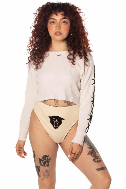 Lightning Panther High-Waist Thong