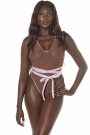 Mesh Pirouette V Neck Thong Bodysuit