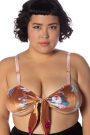 69 Tearz Printed Velvet Tie Bralette