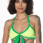 Grasshopper Tie Halter Swim Top