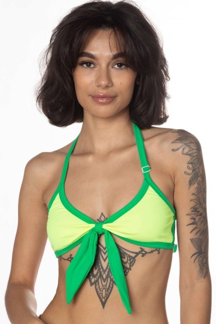 Grasshopper Tie Halter Swim Top