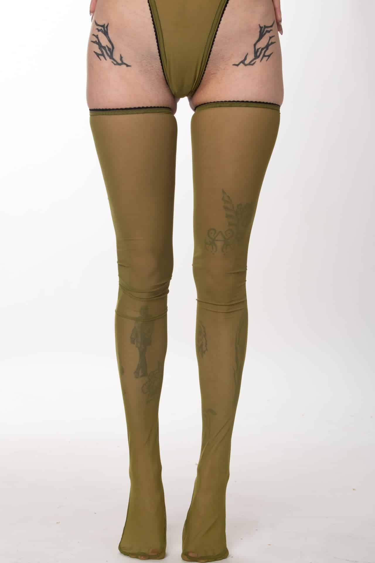 Mesh Over The Knee Socks