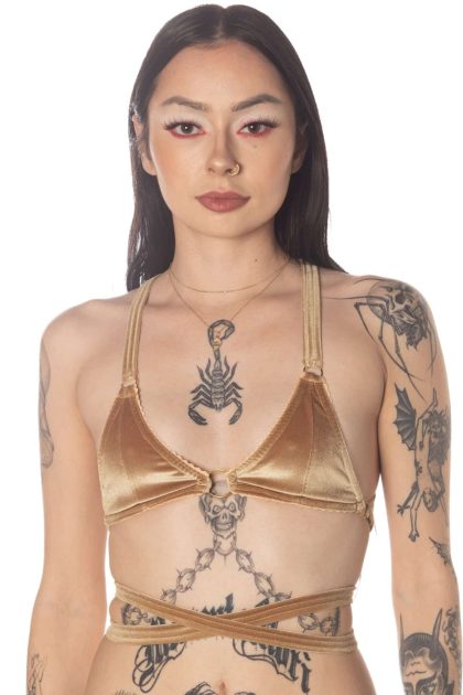 Honeybuns Velvet Pirouette Triangle Bralette