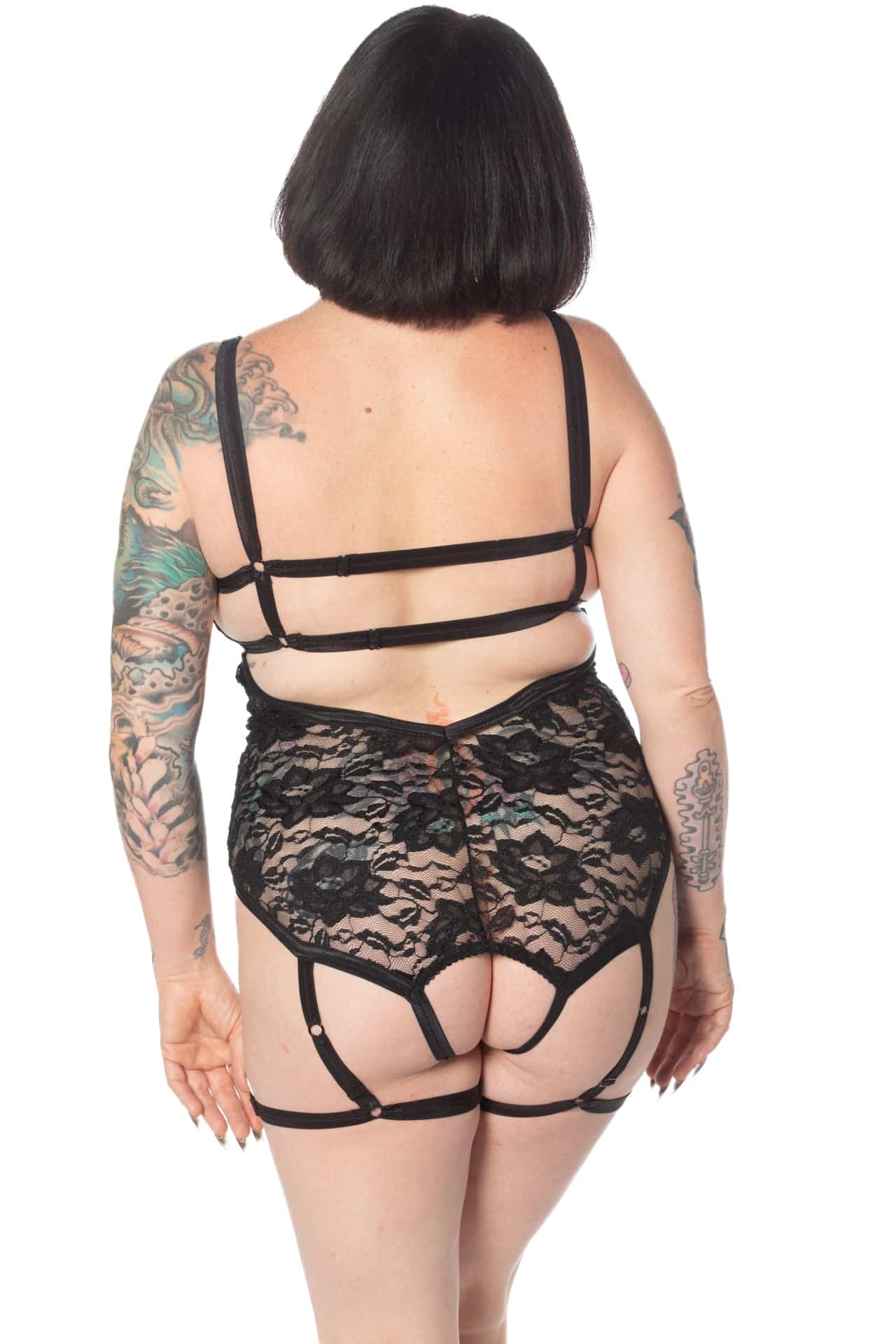 Lace Ouvert Harness Bodysuit