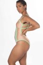 Paradise Cove Paneled Cheeky One-Piece Swimsuit