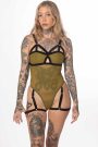 MESH HARNESS THONG BODYSUIT