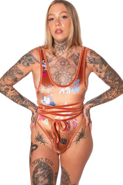 69 Tearz Velvet Pirouette Swimsuit