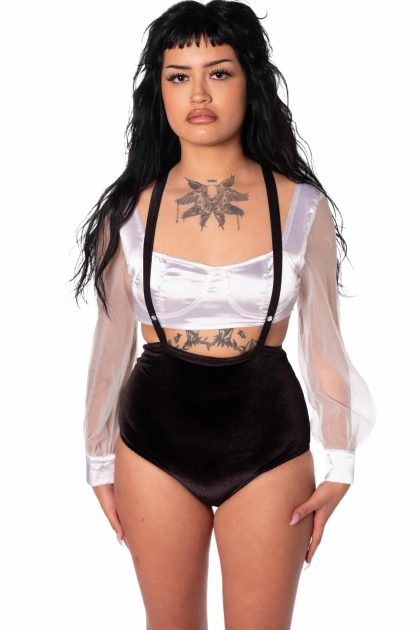 solstice intimates velvet suspender briefs