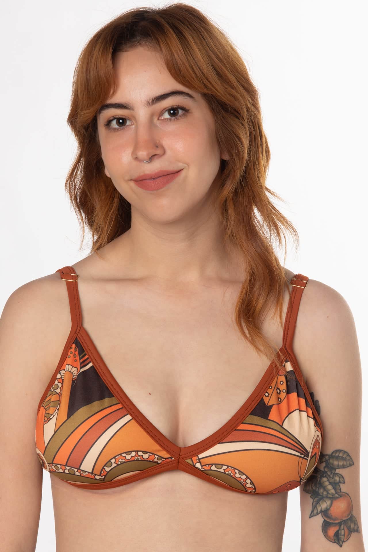 Natural Shroom Triangle Swim Top