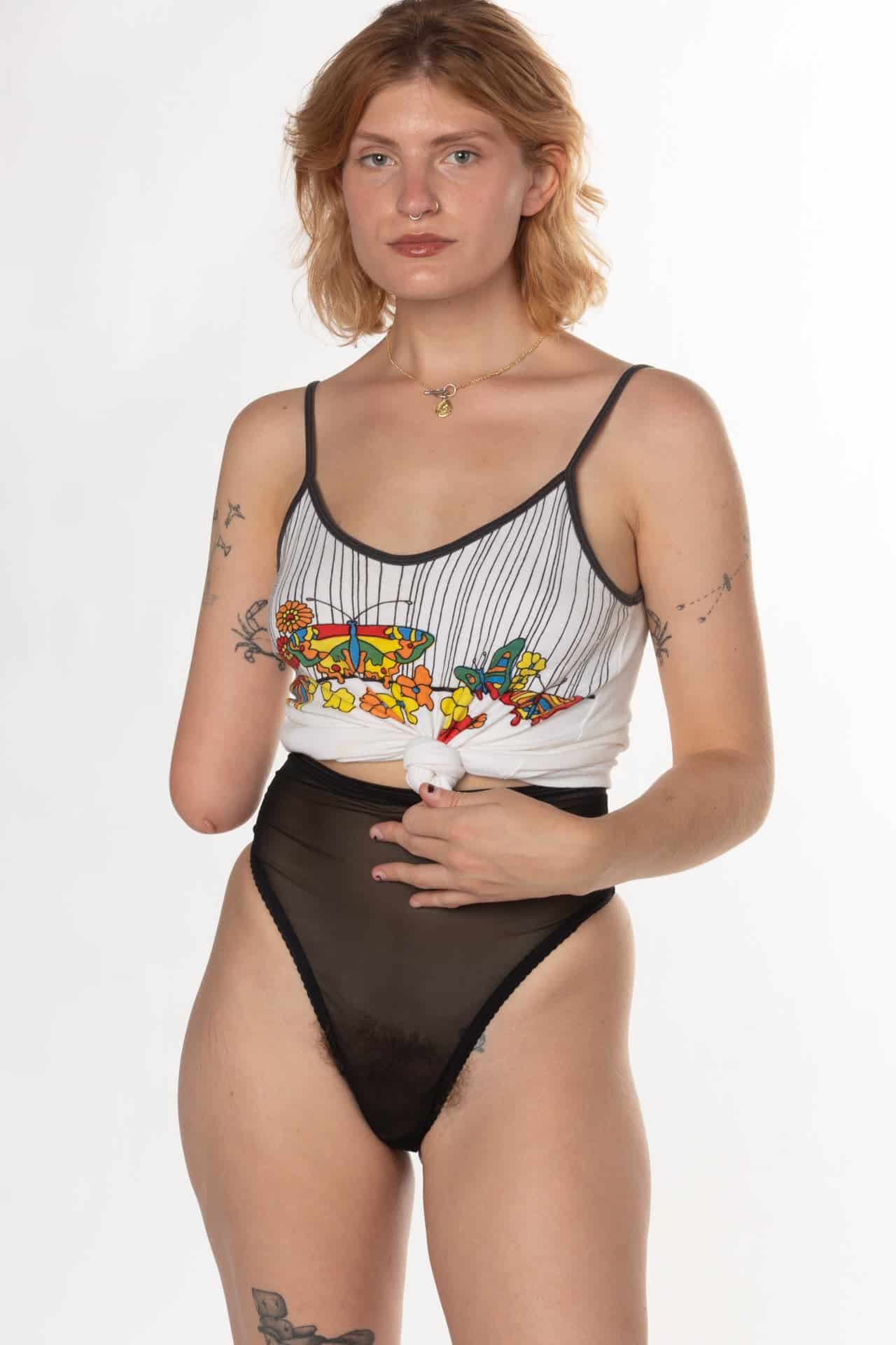 Jag Mesh High-Waist Thong Underwear