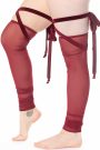 Cherry Coded Mesh Pirouette Leg Warmers
