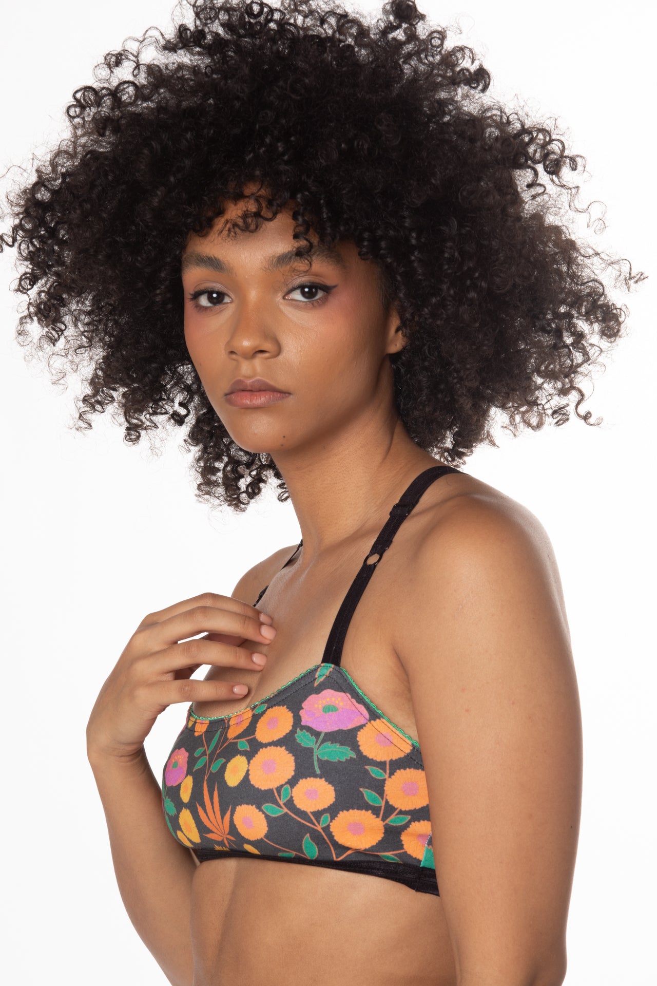 Ultra Chronic Printed Cotton Cross Back Bralette