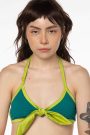 Monstera Tie Halter Swim Top