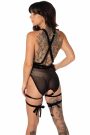 Mesh Pirouette Ouvert Cheeky Harness Bodysuit