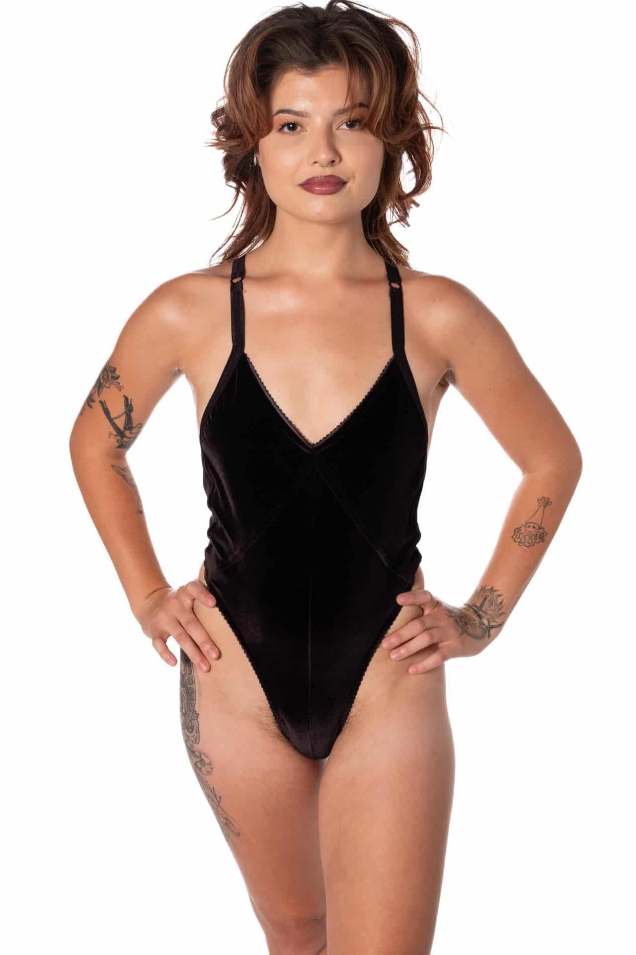 Velvet Deep V Bodysuit