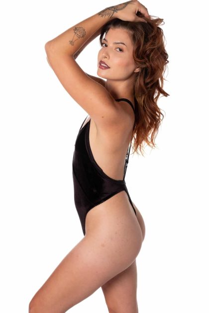 Velvet Deep V Bodysuit