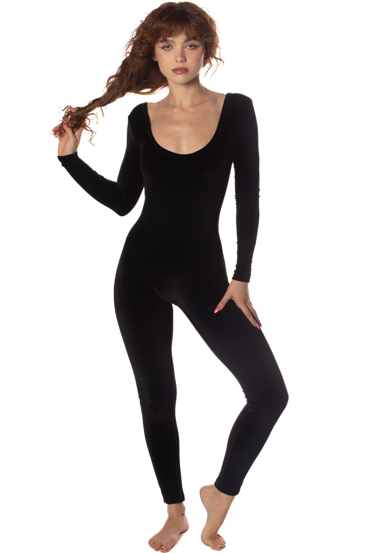 Mamba Velvet Long Sleeve Catsuit