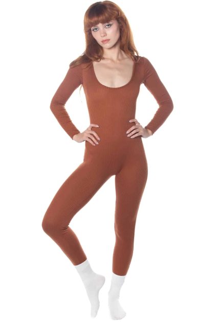 Vermouth Ribbed Knit Long Sleeve Catsuit