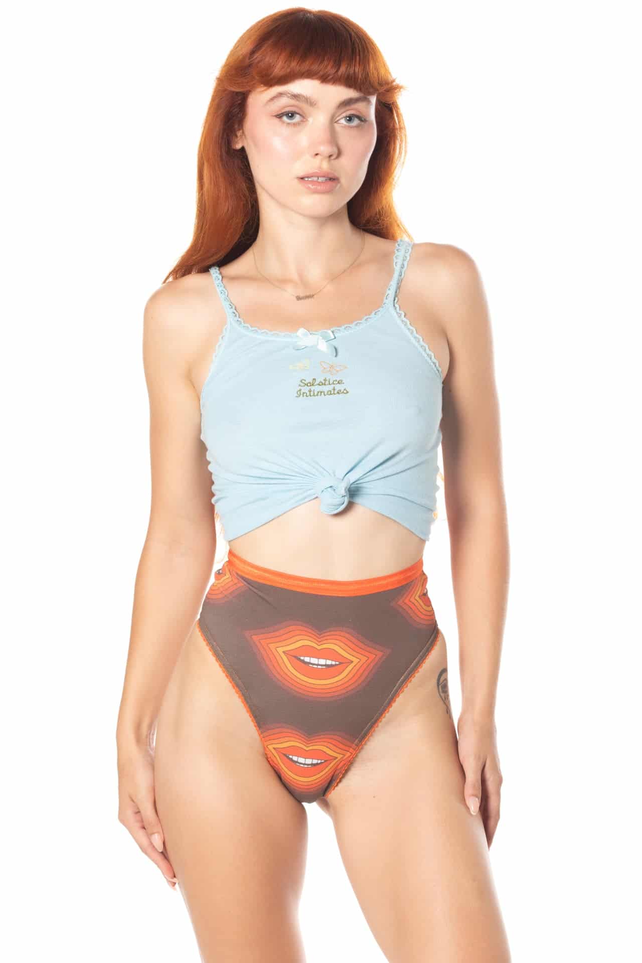 Cotton High-Waisted Thong Underwear