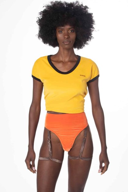 Mojo Velvet Harness Thong Underwear